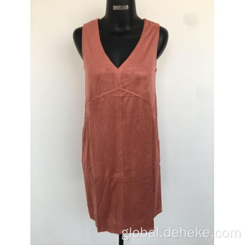 China Women's knitted suede elegant dress Factory